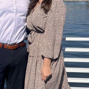 Petal & Pup Brown Long Sleeve Dress